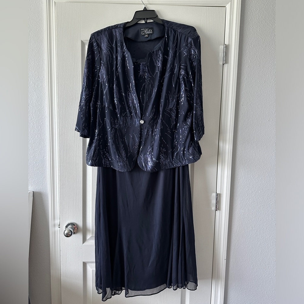 Plus size woman's wedding guest dress